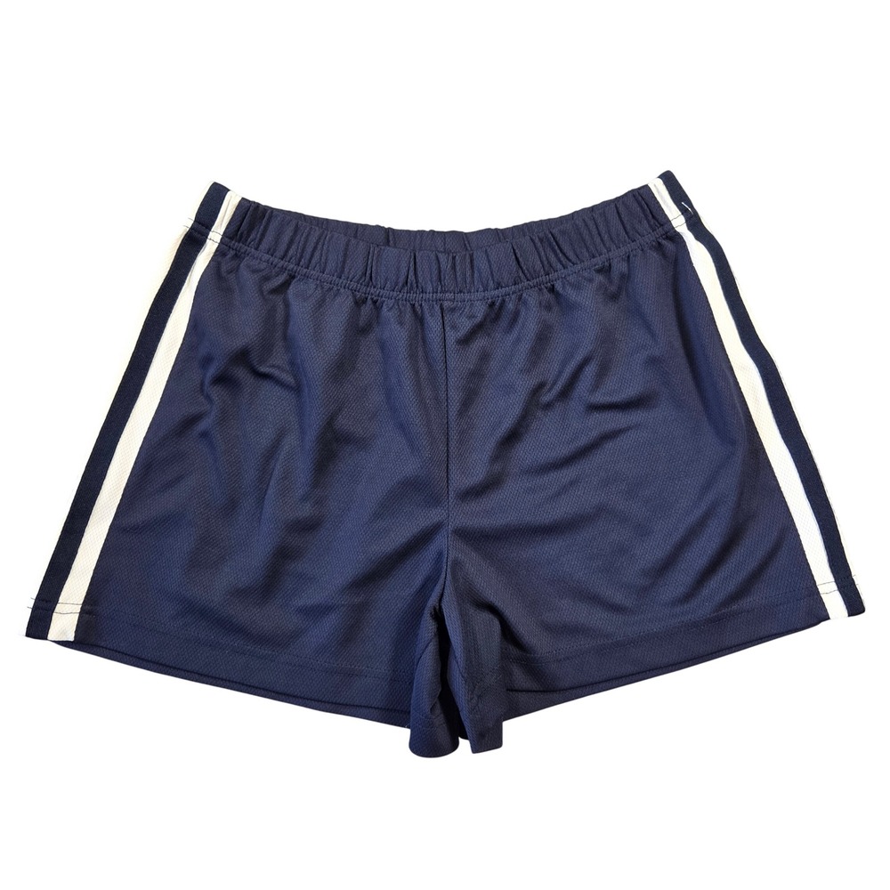 Vintage Prospirit Womens Navy Blue Mesh Athletic Shorts M Retro Athleisure Gym